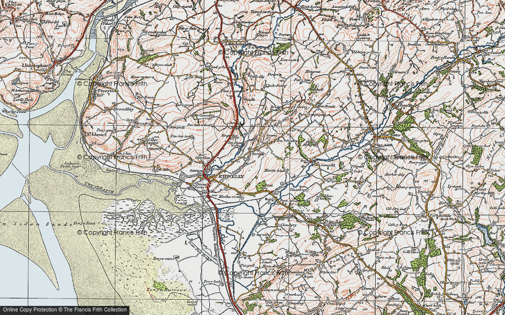 Old Map of Llangadog, 1923 in 1923
