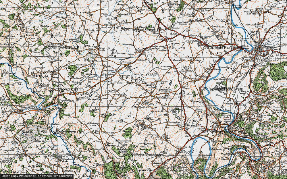 Old Map of Llangarron, 1919 in 1919