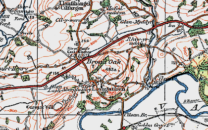 Old map of Aberglasney in 1923