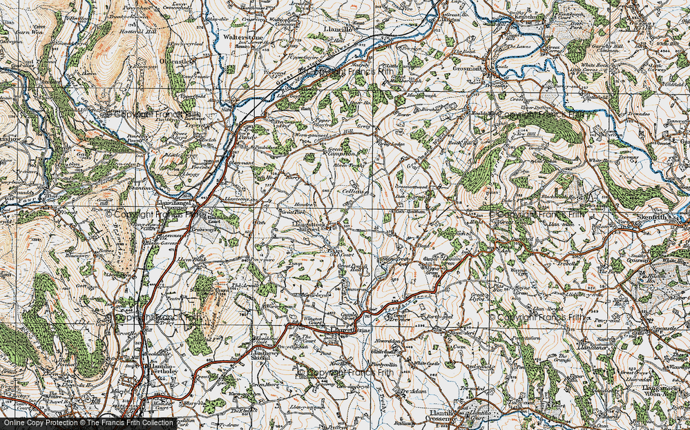 Old Map of Historic Map covering Blantrothy in 1919