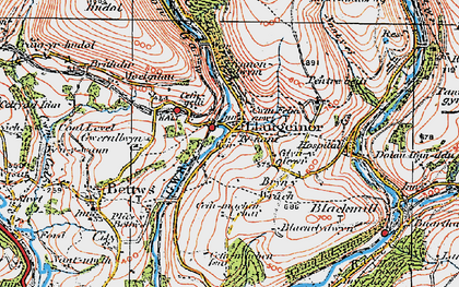 Old map of Blaenclydwyn in 1922