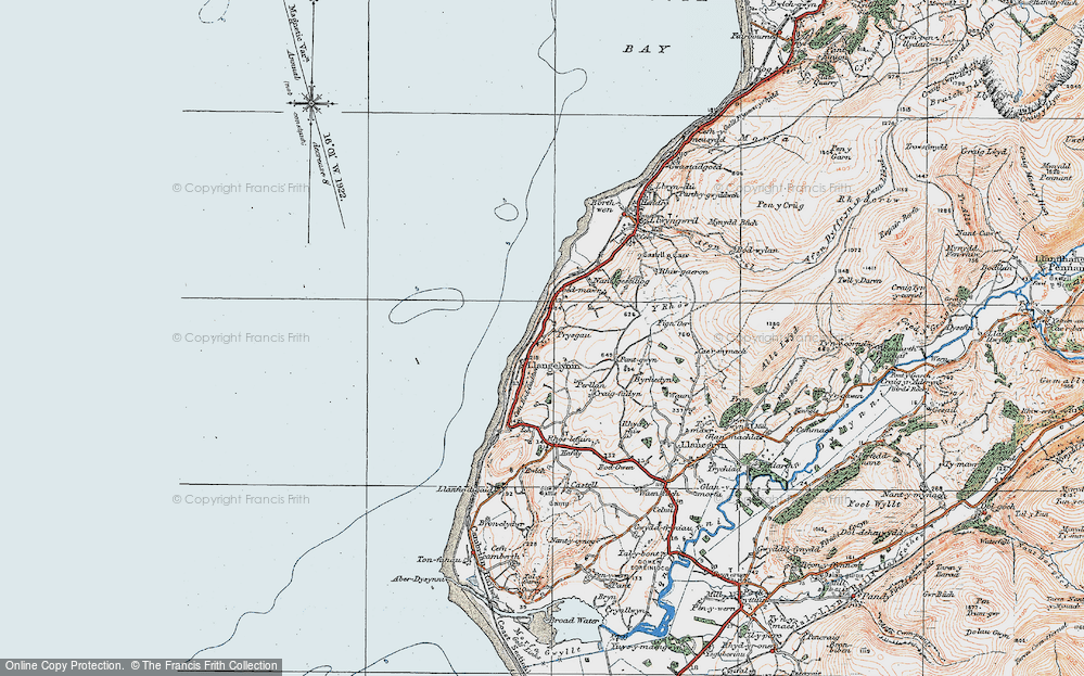 Old Map of Llangelynnin, 1922 in 1922