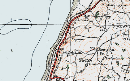 Old map of Llangelynnin in 1922