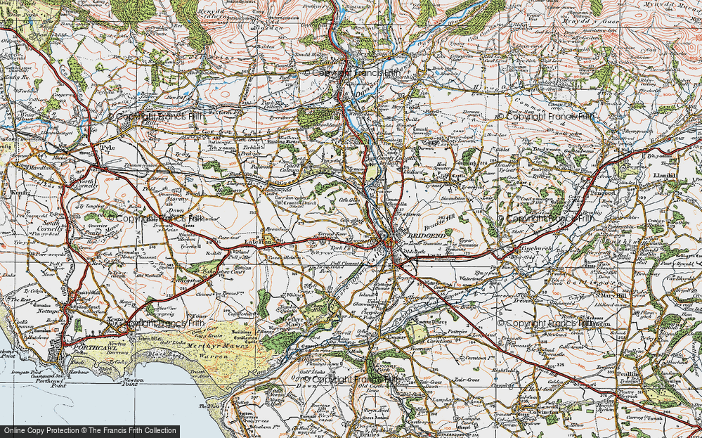Old Map of Llangewydd Court, 1922 in 1922