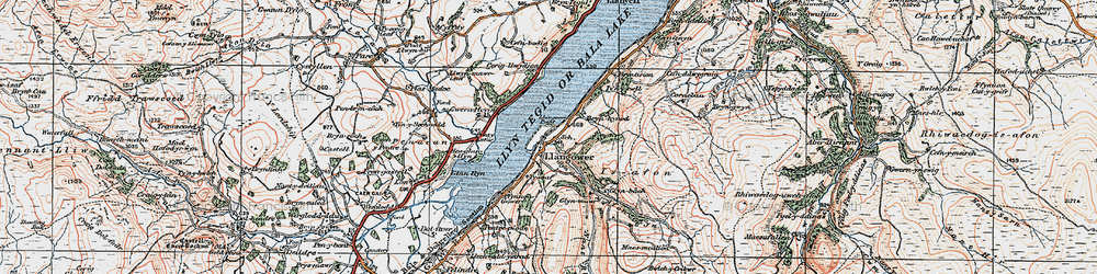 Old map of Afon Glyn in 1921