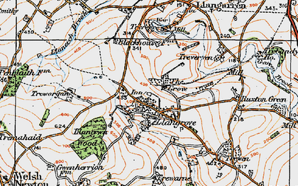 Old map of Llangrove in 1919