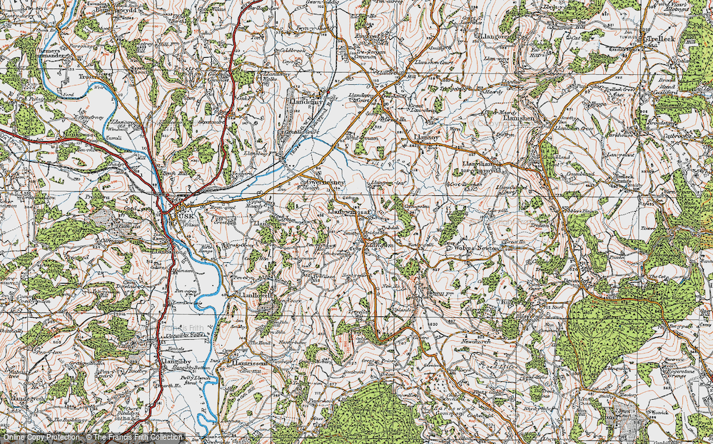 Old Map of Llangwm, 1919 in 1919