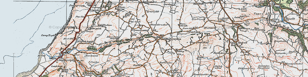 Old map of Tynwern in 1922