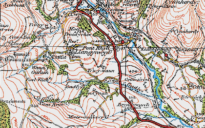 Old map of Llangynwyd in 1922
