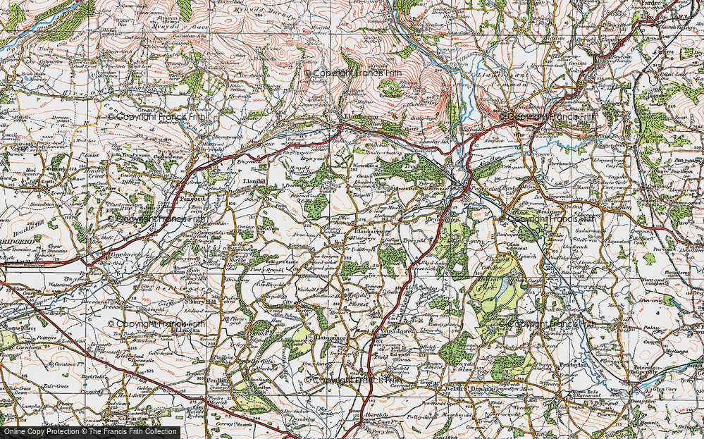 Old Map of Llanharry, 1922 in 1922