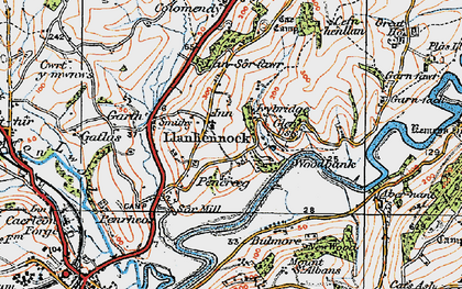 Old map of Woodbank in 1919