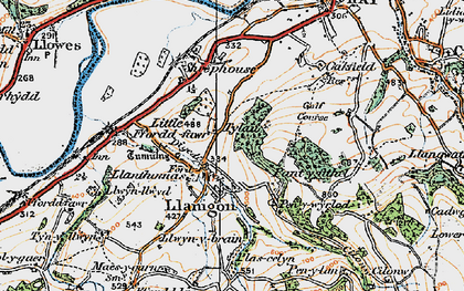 Old map of Llanigon in 1919