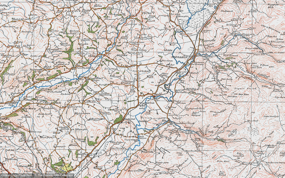 Old Map of Historic Map covering Bremia (Roman Fort) in 1923