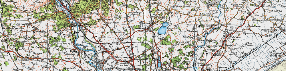 Old map of Llanishen in 1919