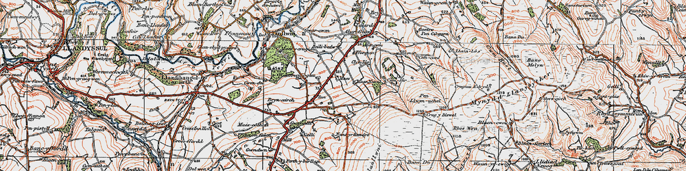 Old map of Beilibedw in 1923