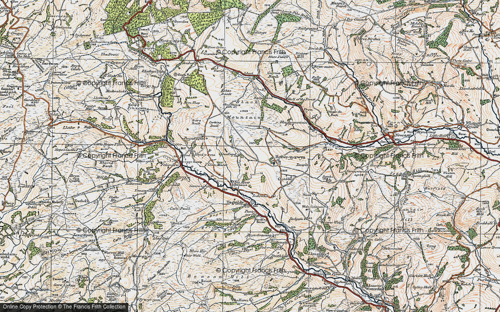 Old Map of Llanllwyd, 1920 in 1920