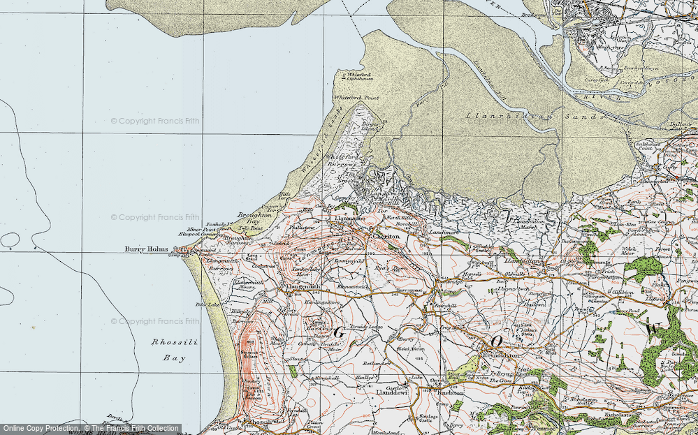 Old Map of Historic Map covering Broughton Bay in 1923