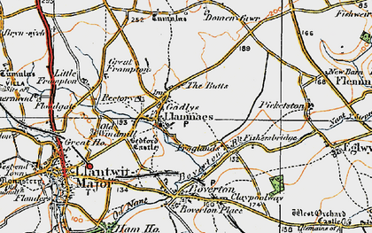 Old map of Llanmaes in 1922
