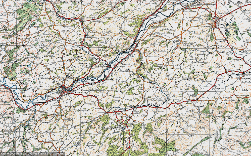 Old Map of Llanmerewig, 1920 in 1920