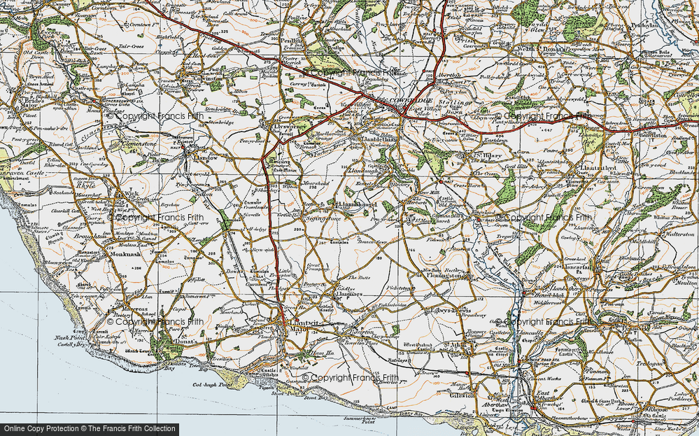 Old Map of Llanmihangel, 1922 in 1922