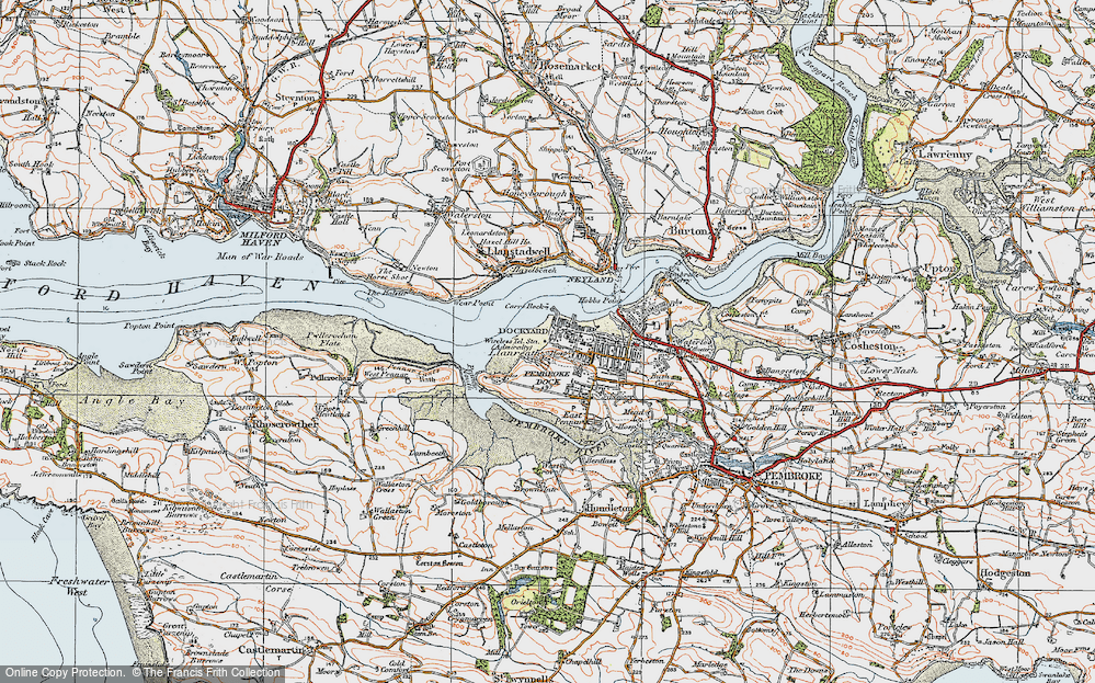 Old Map of Llanreath, 1922 in 1922