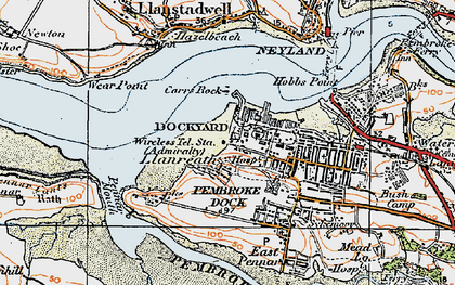 Old map of Llanreath in 1922