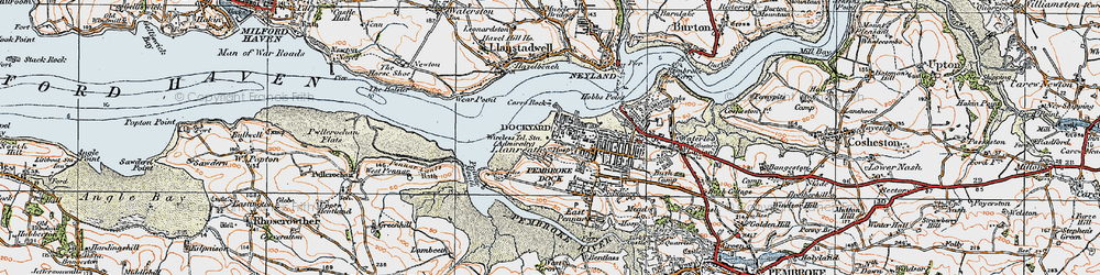 Old map of Llanreath in 1922