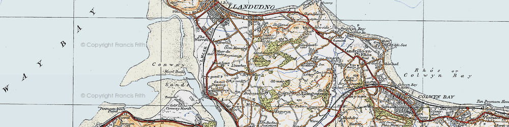 Old map of Bryn Maelgwyn in 1922