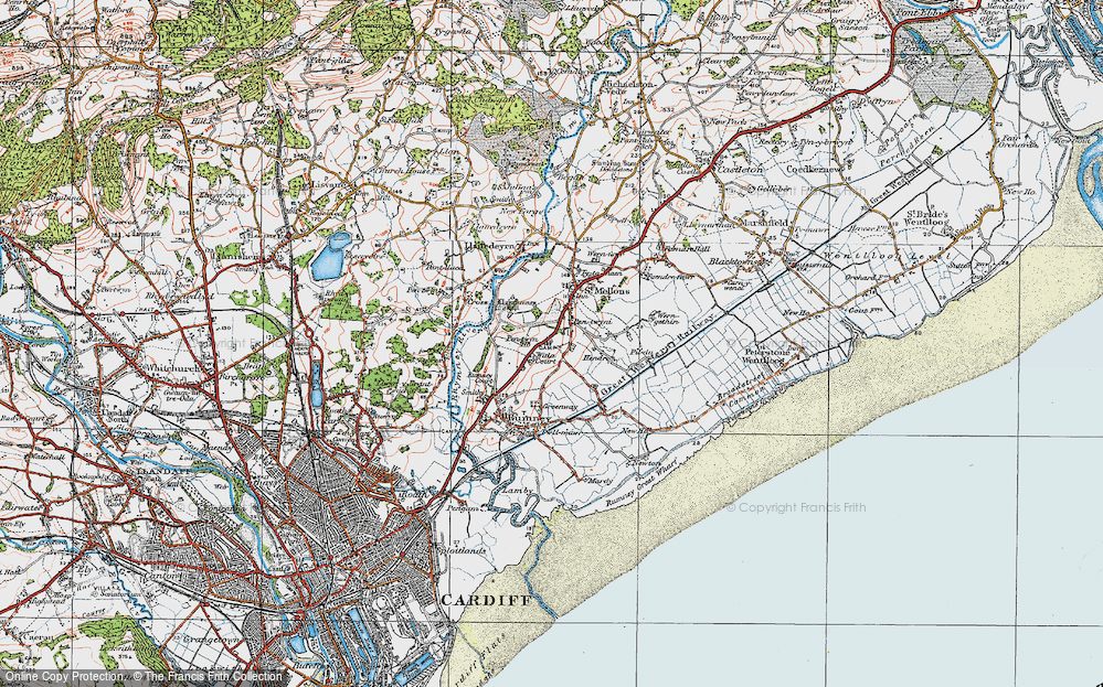 Old Map of Llanrumney, 1919 in 1919