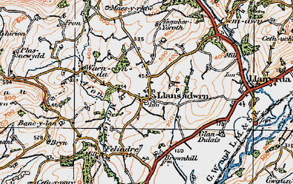 Old map of Aberdeunant in 1923