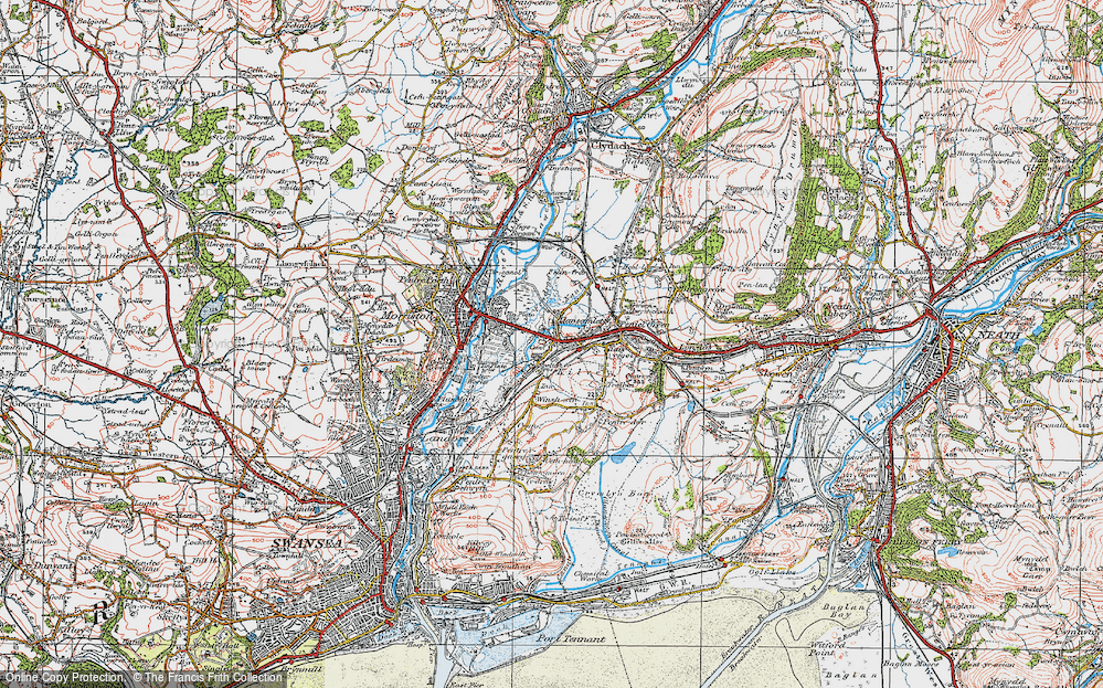 Old Map of Llansamlet, 1923 in 1923