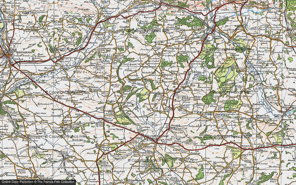 Old Map of Llansannor, 1922 in 1922