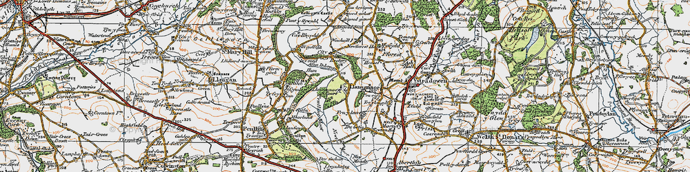 Old map of Llansannor in 1922