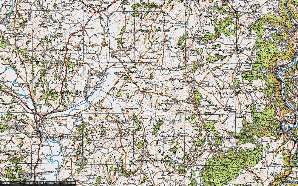 Old Map of Llansoy, 1919 in 1919