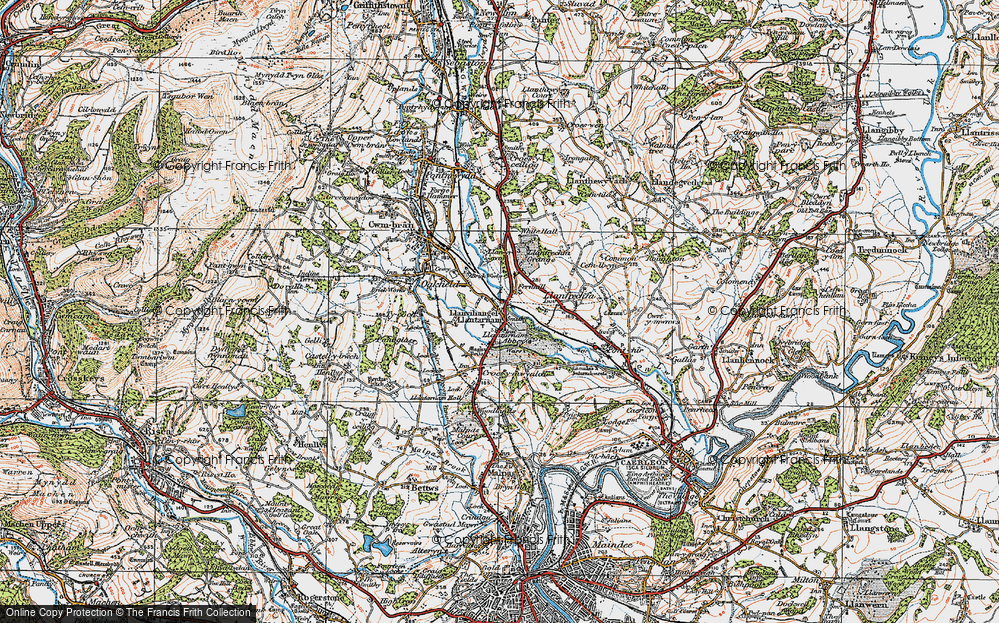 Old Map of Llantarnam, 1919 in 1919