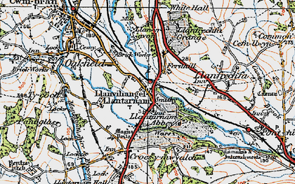 Old map of Llantarnam in 1919