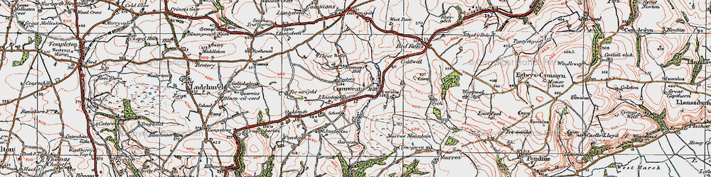 Old map of Ledgerland in 1922