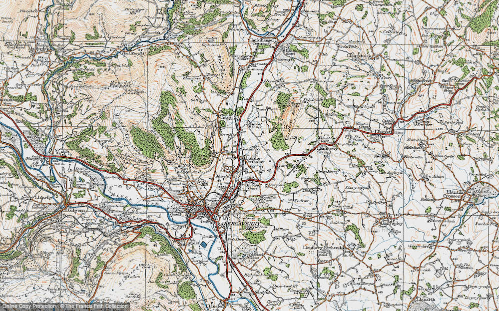 Old Map of Llantilio Pertholey, 1919 in 1919