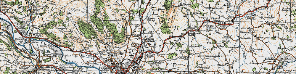 Old map of Triley Mill in 1919