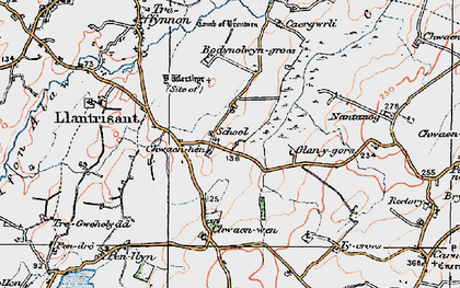 Old map of Llantrisant in 1922