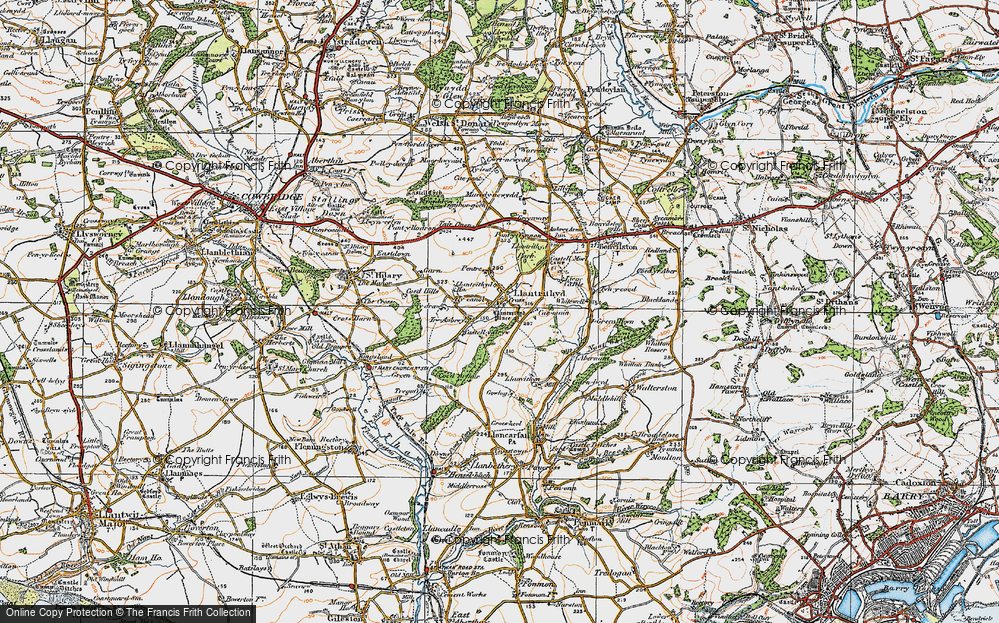 Old Map of Llantrithyd, 1922 in 1922