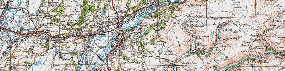 Old map of Llantwit in 1923