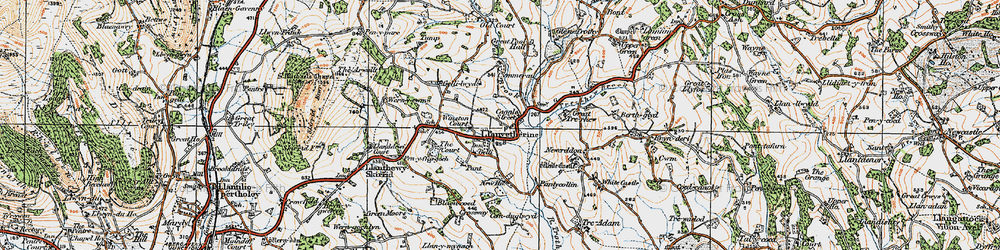 Old map of Llanvetherine in 1919
