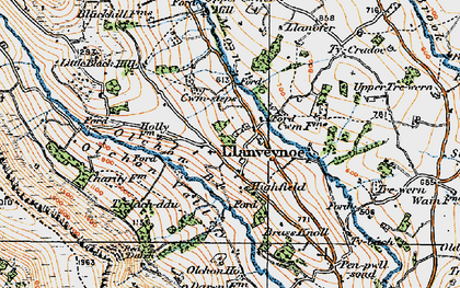Old map of Brass Knoll in 1919