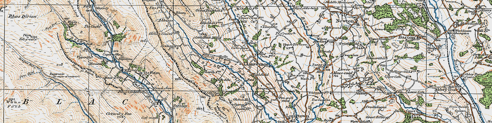 Old map of Brass Knoll in 1919