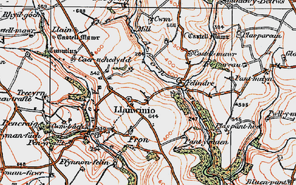 Old map of Llanwinio in 1922
