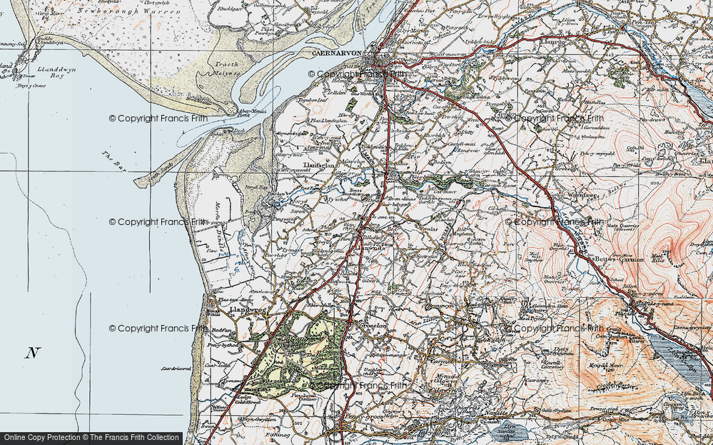 Old Map of Llanwnda, 1922 in 1922