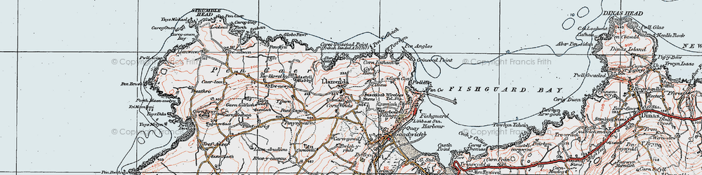 Old map of Y Globa Fawr in 1923