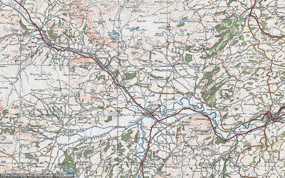 Old Map of Historic Map covering Gwynfynydd in 1921