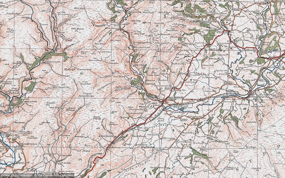 Old Map of Llanwrtyd, 1923 in 1923